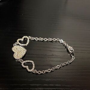 Elegant Silver Heart Bracelet